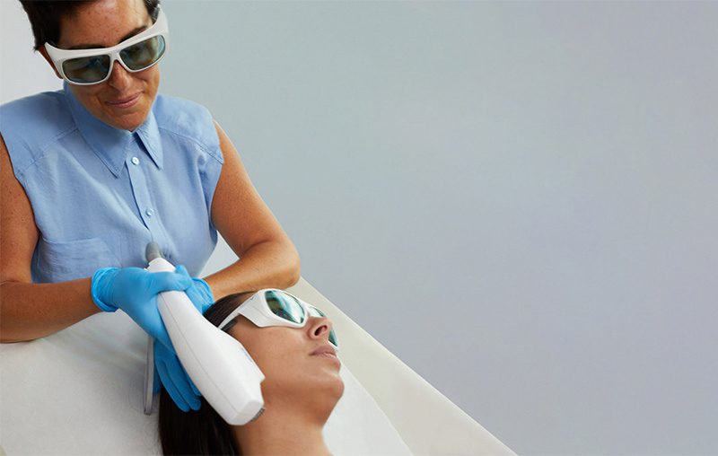 a women being treated for skin rejuvenation
